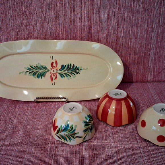 Gail Pittman Sienna 4 Pc. Tidbit Bowls and Tray Southern Living At Home - Picture 8 of 8